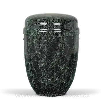 Smuteční dekorace Ocelová urna černo zelené barvy s patinou 10ks