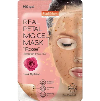 Pleťová maska Purederm Textilní LIFTINGOVÁ pleťová maska MG gel s pravými lístky z růží 30 g