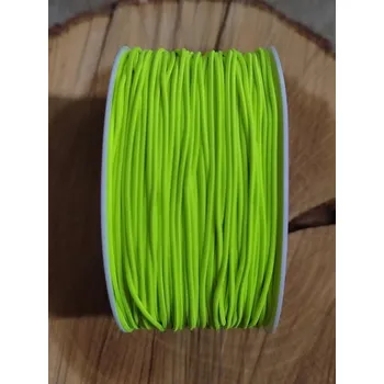 Textilie Pruženka klobouková šíře 1,2 mm barva zelená neon