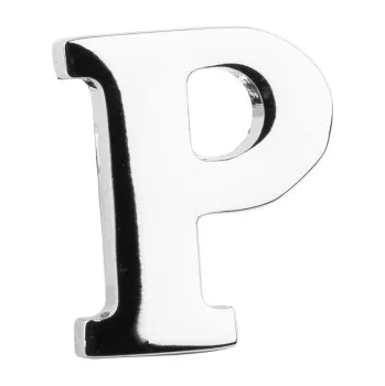 Brož Bubibubi Brož do klopy stříbrné písmeno P