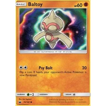 Volný čas Pokémon CES 078/168 Baltoy - Celestial Storm Stav: Excellent, Verze: NORMAL