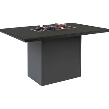 COSI Stůl s plynovým ohništěm cosiloft 120 vysoký jídelní stůl černý rám / černá deska