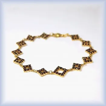 Náramek bílé zlato 18 cm