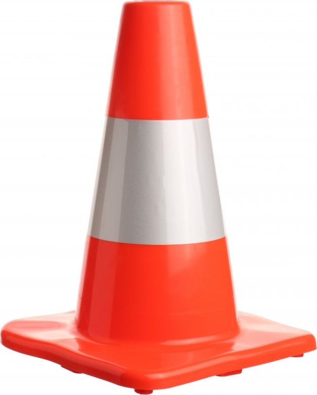 Dopravní silniční kužel reflexní PVC Signus TC1 červenobílý reflexní 30 cm - Kód: 05875
