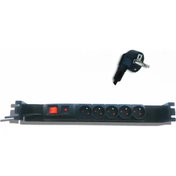 Rozvaděč TRITON 19" rozvodný panel, 5 x 230V, French