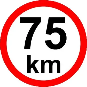 Dopravní značení Omezení rychlosti – 75 km/hod retroreflexní Samolepka ∅ 200 mm - Kód: 03713