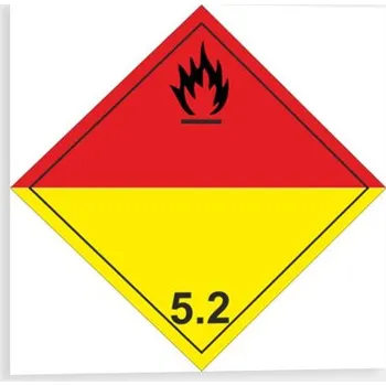 Organické peroxidy č. 5.2 Značení ADR Samolepka 100 x 100 mm tl. 0.1 mm - Kód: 02954