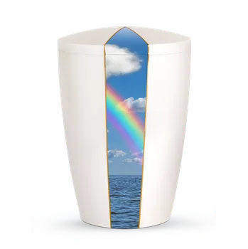 Smuteční dekorace Ekologická urna Firmament White - Duha