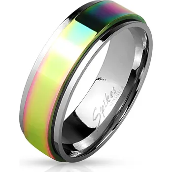 Prsten Šperky4U OPR0037 Dámský rotační ocelový prsten, šíře 6 mm - velikost 49 - OPR0037-6-49