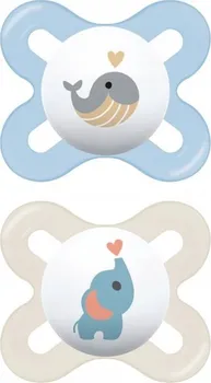 MAM Start Better Together Pacifier ortodontický silikonový dudlík 2 ks 0-2 m Linen/Powder Blue