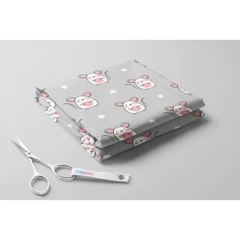 Softshell zimní, Myšky a hvězdičky Barva: Šedá