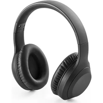 Sluchátka BETTENCOURT. Skládací bezdrátová sluchátka s ANC a 15h autonomie na recyklovaného ABS (100% rABS) - Černá