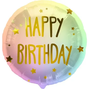 Balónek Foliový balonek - Ombré, Happy Birthday - 45 cm