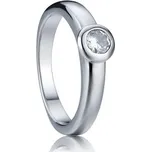 Šperky4U Zásnubní ocelový prsten se zirkonem - velikost 48 - OPR1543-48
