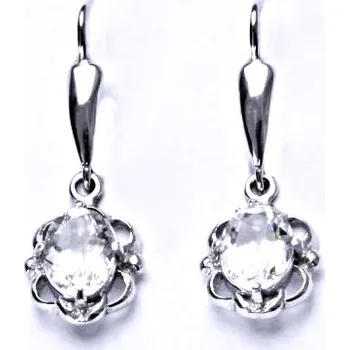 Náušnice Stříbrné náušnice,přírodní křišťál,náušnice na patent, NK 1140/20