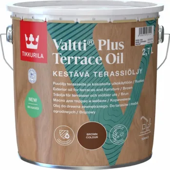 Olej na dřevo Olej na dřevo Tikkurila Valtti Plus Terrace Oil, hnědý, 2,7l