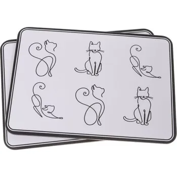 prostírání Prostírání kočičky bílé, korek set 2 ks