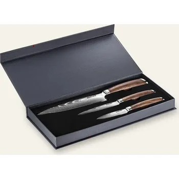 Sada kuchyňských nožů Seburo HOGANI Deluxe Damascus 3ks (šéfkuchařský nůž 200mm, univerzální nůž 120mm, nůž na ovoce a zeleninu 85mm)