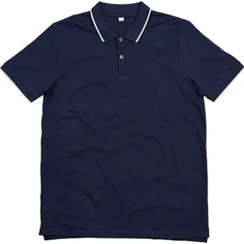 Pánské tričko Mantis Pánská polokošile z organické bavlny P191 Navy-White S