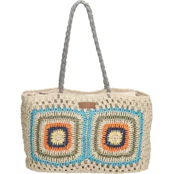 Kabelka Dámská proutěná kabelka – PE-Florence Natural Life Shopper 20686, barevná, prostorná, dlouhé popruhy | Cooltovka.cz