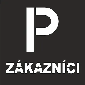 Značení Šablona Parkoviště pro zákazníky vodorovné značení Plast 940 x 940 mm tl. 0.5 mm - Kód: 16598