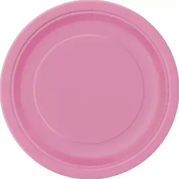Talíř EKO Talířky papírové - růžové 18cm 8ks