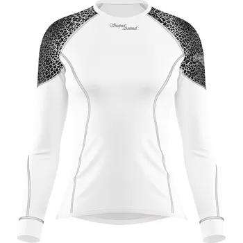 Dámské funkční triko dlouhý rukáv LEO bílá/šedá Bamboo Light New