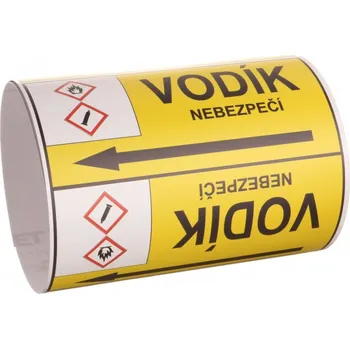 Lepicí páska Páska na značení potrubí Signus M25 - VODÍK Samolepka 80 x 62 mm, délka 1,5 m, Kód: 25843