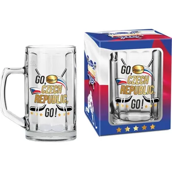 Sklenice Sklenice půllitr 500ml MS Hokej "Go Czech Republic Go"