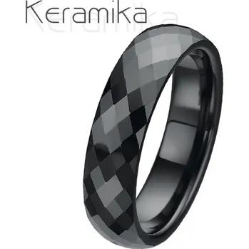 Prsten NUBIS® KM1002-6 Pánský keramický snubní prsten, šíře 6 mm - velikost 56 - KM1002-6-56