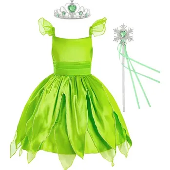 Karnevalový kostým Dětský kostým - Víla Zvonilka ze stejnojmenné oblíbené pohádky (3-10 let) Barva: Set 6, Velikost: 150 (9-10 let)