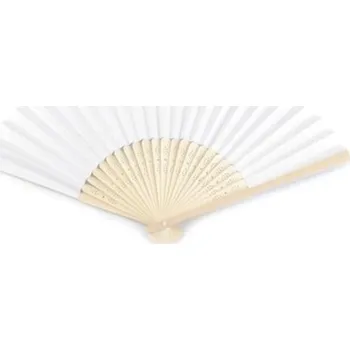 Party dekorace Vějíř bílý 21 x 36 cm