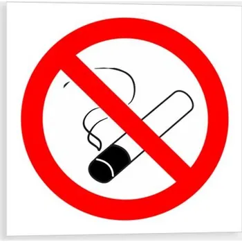 Zákaz kouření - symbol Plast 92 x 92 mm tl. 0.5 mm - Kód: 01622