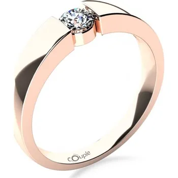 Prsten Couple, Minimalistický zásnubní prsten Donna v růžovém zlatě, vel.: 54, ø17,2 mm, 5260041-4-54-1