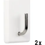 Walteco Samolepicí háček QF8, plast, bílý Množství: 2 ks