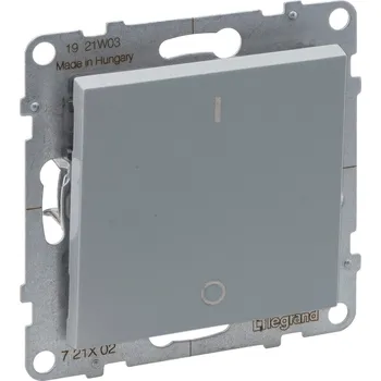 vypínač LEG 721302 SUNO HLINÍK 2P SPÍNAČ Č.2 16AX