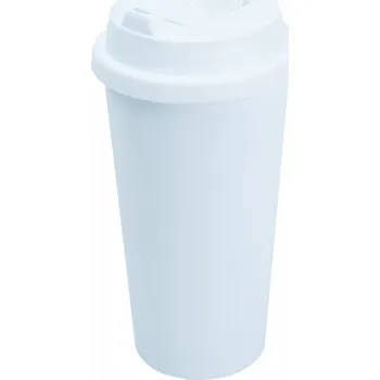 Termohrnek AveTech Cestovní polymerový dvouplášťový hrnek s bílým víčkem