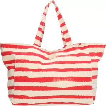 Plážová taška Plážová taška PE-Florence Leisure Beachbag 18124 – červené pruhy, stylová a prostorná, ideální na pláž a letní výlety | Cooltovka.cz