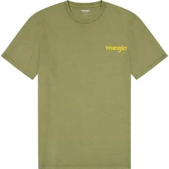 Pánské tričko Wrangler pánské triko s potiskem 112350425 Zelená XL