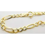 Klenoty Budín Unisex mohutný zlatý řetěz (FIGARO) ze žlutého zlata 50cm 585/3,86gr HK6167 (Klenoty Budín Unisex mohutný zlatý řetěz (FIGARO) ze žlutého zlata 50cm 585/3,86gr HK6167)