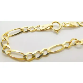 Řetízek Klenoty Budín Unisex mohutný zlatý řetěz (FIGARO) ze žlutého zlata 50cm 585/3,86gr HK6167 (Klenoty Budín Unisex mohutný zlatý řetěz (FIGARO) ze žlutého zlata 50cm 585/3,86gr HK6167)