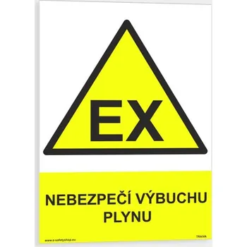 Nebezpečí výbuchu plynu Plast 210 x 297 mm (A4) tl. 0.5 mm - Kód: 00996