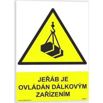 Jeřáb je ovládán dálkovým zařízením Samolepka 210 x 297 mm (A4) tl. 0.1 mm - Kód: 03637