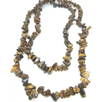 Náhrdelník Tygří oko náhrdelník dlouhý,sekaný cca 85 cm