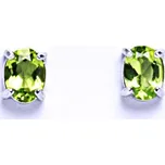 Stříbrné náušnice, přírodní olivín, náušnice ze stříbra, NŠ 1246