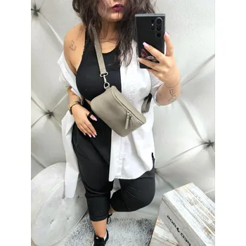 Ledvinka Crossbody ledvinka KŮŽE Barva: Khaki