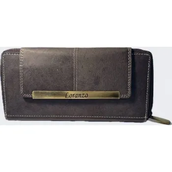 Peněženka LORANZO Velká kožená peněženka 19 x 2,2 x 10 cm, hnědá