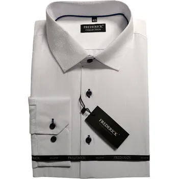 Pánská košile Pánská košile s dlouhým rukávem - střih REGULAR - vzor F419 - bílá barva - 47