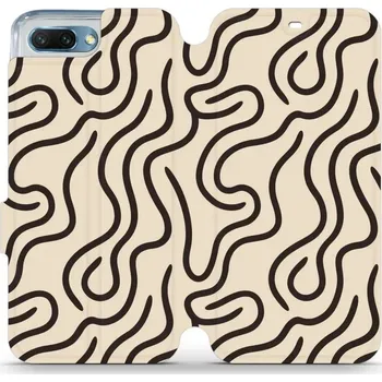 Pouzdro na mobilní telefon Flipové pouzdro Mobiwear - Honor 10 - VA60S Linky (Knížkové flip pouzdro, obal, kryt na mobil Honor 10 - VA60S Linky, materiál Umělá kůže + TPU - ochrana 360°, stojánek, silikonová vanička, magnetické zavírání)