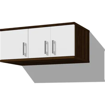 Šatní skříň Nabytekmorava Nástavec na skříně do předsíně PR 30 barva lamina: OŘECH / BÍLÁ